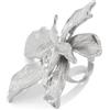 BSLVWG Anello aperto con fiore in metallo per donne e ragazze placcato oro con zirconia cubica grande floreale regolabile avvolgente anello per dita fascia espandibile gioielli delicati regali per le