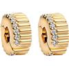 HAEPIAR Pavé Clip Stopper, chiusura di posizionamento dorata con zirconia cubica, clip per braccialetti e collane, eleganti ciondoli per gioielli da donna, 2 pezzi