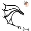 6ixGosh Orecchino in acciaio inox con drago gotico, oro/argento/nero | 1 paio di orecchini retrò a forma di drago, stile punk, serpente, drago, pesce, coccodrillo, polsino avvolgente per