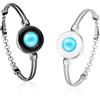 TOTWOO Bracciali Intelligenti Bluetooth per Coppie a Distanza | Connessione Bluetooth 1:1 tramite App. Luce e vibrazione al tocco. Regalo romantico a distanza