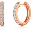 Philip Jones Orecchini a cerchio placcati in oro rosa creati con cristalli Zircondia®