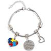 SFBSFL Braccialetto per autismo, regalo per mamma, consapevolezza dell'autismo, regalo per donne, mamma, autistica, festa della mamma, zia, sorella, autistica, regalo di incoraggiamento per la mamma