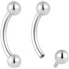 Pierced Koala (16G 10mm) titanio con filettatura interna per lingua capezzolo sopracciglio orecchino bilanciere curvo gioielli per il corpo da