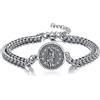 YFN Regalo veterinario, in argento Sterling 925, con impronta di zampa, braccialetto stetoscopio, veterinario, studenti, laurea, regalo per lei