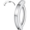 Popuhoops G23 - Piercing in titanio per ombelico, piercing per ombelico, 14G, 14 mm, 12 mm, 10 mm, 8 mm, 8 mm, Zirconia cubica, Zirconia cubica