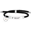 Uloveido Braccialetto Cristiano con Citazione Biblica per Donne e Ragazze, Regalo di Incoraggiamento, Bracciale Nero in Corda Acciaio Inox con Incisione, Adjustable, Acciaio inossidabile, Nessuna