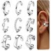 SLLAISS 9 Pezzi Ear Cuff Orecchini Donna Orecchini Senza Buco Donna
