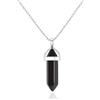 Philip Jones Collana in vera pietra preziosa con onice nero