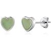Philip Jones Orecchini a forma di cuore con avventurina verde