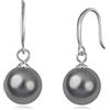 Philip Jones Orecchini pendenti in argento sterling con perle grigie