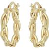 DelPia, Orecchino Modello Dea Aita Treccia in Oro 18 carati e Argento Sterling 925