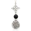 NUDO DE BRUJA Y TETRAGRÁMATON Collana doppia protezione con ciondolo tripla medaglia di San Benedetto, in argento Sterling 925 rodiato, catena da 45 cm
