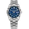 Alienwork IK Orologio Uomo Donna Calendario Cinturino in Metallo