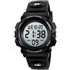 SKMEI Orologio digitale per bambini, impermeabile, sportivo, con luce LED a 7 colori, sveglia, cronometro, orologio da polso per ragazze e bambini
