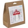 Trimits Kit per uncinetto - Fungo (8 x 8,5 cm) - con filato, uncinetto, segnapunti, ago, imbottitura e istruzioni - Crea una decorazione unica e fatta a mano per la tua casa.