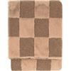 furn. Fur Boucle Check Coperta (Cioccolato - 140x180cm) | Scacchiera Pelliccia Sintetica Bouclé Retro In Velluto Morbida Accogliente Contemporanea Coperta