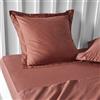TODAY Essential - Set di 2 federe 63 x 63 cm, 100% cotone, tinta unita, colore: Terracotta