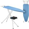 Relaxdays ASSE da Stiro Pieghevole, Tavolo Ferro a Vapore, Piano per Stirare Salvaspazio, 120x38 cm, Copriasse, Blu