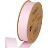 Halbach Seidenbänder Nastro in grosgrain di alta qualità, larghezza: 25 mm, lunghezza: 25 m, nastro regalo sostenibile in poliestere riciclato, ideale come nastro, colore: rosa pallido