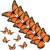 AQUEENLY Monarch Decorazioni a Farfalla Artificiali, 4,72'' Arancione Premium Monarch Farfalla da Decorare per Artigianato, casa, Parete, Matrimonio, Festa (12 Pezzi) Sugarpine Air Mesh - Donna
