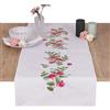 Trimits Kit per ricamo - Runner da tavola - Include tessuto stampato, fili, ago e istruzioni, 40 x 100 cm, motivo floreale con bacche
