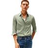Tommy Hilfiger Uomo Camicia Hairline Poplin Motivo Gessato, Bianco (Mountain Pine/Stripe), XL