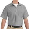 Red Kap Camicia da Lavoro da Uomo con Motivo Geometrico a Quadri, Maniche Corte, con Bottoni