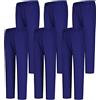 MISEMIYA - Pack 6 PCS - Pantaloni Unisex Vita Elastica Uniforme di Lavoro Clinica Ospedale Pulizia Veterinario IGIENE - X-Small, Viola 68