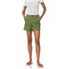Amazon Essentials Pantaloncini Chino Cachi a Vita Media vestibilità Aderente, Interno Gamba 13cm (Disponibili con Taglio Dritto e Curvy) Donna, Verde Oliva, 54