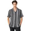 Koton Short Sleeve Shirt Turndown Neck Ethnic Print Detailed Camicia Uomo