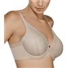 Selene, Reggiseno Donna in Pizzo Floreale, con Ferretto e Leggera Imbottitura, Collezione Mara, Colore Terra, Taglia 5C