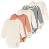 Schiesser 5pack Bodies Langarm - Baby Fine Rib Tutina per bambino e neonato Unisex - Bimbi 0-24 (Pacco da 5)