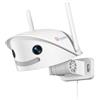 Ctronics 2.5K 4MP Telecamera WiFi Esterno, Doppio Obiettivo Videocamera | Angolo Ultra-ampio di 180°, Wi-Fi 2.4/5 GHz, Rilevamento di Persone/Veicoli/Animale, Visione Notturna a Colori