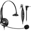 Callez Cuffia telefonica con jack da 2,5 mm con microfono a cancellazione del | Cuffie mono, adatte per Gigaset C430A, CL660A, Panasonic, KX-DT521, KX-DT543, Polycom, Cisco, SPA, Grandstream, da ufficio
