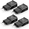 PUQAKE 4 Pack Caricatore USB, 15W Alimentatore Universale per Samsung Cellulare | Caricabatterie USB A Prese Spinotto per Samsung Galaxy A57 A56 A55 A36 A26 A17 A16 A15 A14 A13 A03 S23 S22 S21 S10 S9 S8 Plus
