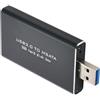NGFF Adattatore convertitore esterno PCBA da Mini PCI-E mSATA SSD a 50 pin a USB 3.0 Tipo A, con custodia e supporto per scheda driver da 5 Gbps.