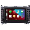 LXKLSZ Autoradio compatibile con CarPlay wireless/Android Auto per Mercedes Benz W169 W245 W639 Vito/Viano W906 Sprinter 2500/3000 con touch screen IPS/Bluetooth/Mirror Link/FM/AM/USB