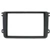 Generico Mascherina Autoradio 2 DIN compatibile con VW Golf 5 V 6 Caddy Touran Passat 3C Polo 6R Caddy Skoda Octavia - Cornice autoradio mascherina adattatore nero