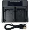 ESTIVITA Caricabatterie USB doppio per batteria D-Li109, fotocamera D-BC109, K-R KR, K-30 K30, K-50 K50, K-70 K70, K-500 K500, K-S1 KS1, K-S2 KS2, KP, KF DSLR