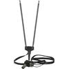 Maddison Antenna rigida per interni a forma di orecchio di coniglio VHF/FM con adattatore convertitore da 300 Ohm a 75 Ohm UHF/VHF/FM e adattatore PAL femmina a F femmina