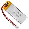 Winfox Batteria LiPo 3,7 V 800 mAh 752248 con connettore 2P-PH, batteria ricaricabile ai polimeri di litio per altoparlanti Bluetooth, Dash Cam, Wearables e dispositivi elettronici