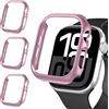 iVoler 3 Pezzi Cover Rigida PC per Apple Watch Series 11/10 46mm (Senza Pellicola Protettiva), Ultra Sottile Custodia Antiurto e Anti-Graffio Bumper Case, Rosa