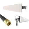 UniteCom 4G 5G ad alto guadagno direzionale LPDA Yagi Antenna 11dBi 5 Meter LMR195 Cavo 50 Ohm 600MHz-6GHz IP67 Interni/Esterni Impermeabile LTE Antenna (singola antenna)