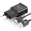 PUQAKE 15W Caricatore Caricabatterie con 1.5M Cavo USB C per Samsung Cellulare