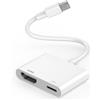 esbeecables [Certificato Apple MFi] Adattatore da USB C a HDMI per iPhone 17 16 15, adattatore AV digitale di tipo C 4K UHD Thunderbolt a HDMI, connettore di sincronizzazione schermo per iPhone 17 16 15 Pro Max a
