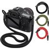 LENS-AID Tracolla fotocamera corda 100 cm - Nera | nylon 100%, diametro 10 mm, anelli con protezione, per reflex, mirrorless, fotocamere retro e analogiche