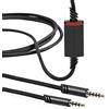 MQDITH - Cavo audio AUX di ricambio per cuffie Astro A40 A40TR, cavo muto in linea e cavo di controllo del volume senza