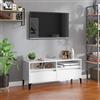 DYRJDJWIDHW mobile tv,supporto tv,mobile porta tv,supporto tv da pavimento,Mobile Porta TV Bianco Lucido 100x34,5x44,5cm Legno Multistratoporta tv,portable tv,mobili,porta tv da terra mobile,