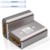 YIMATEECO Adattatore per accoppiamento HDMI, 8 K, HDMI femmina a femmina, connettore 2.1, cavo di prolunga HDMI, supporta 8K@60Hz 4K@120Hz UHD 1080p per laptop, HDTV, PC, lettore DVD (2 pezzi)
