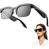 HUAJUN Occhiali Smart Bluetooth Audio Bluetooth 6.0 Supporto per Scheda SD | Bluetooth Intelligente Occhiali da Sole con Altoparlante Wireless Smart Glasses per Sport All'aperto, Viaggio, Ciclismo
